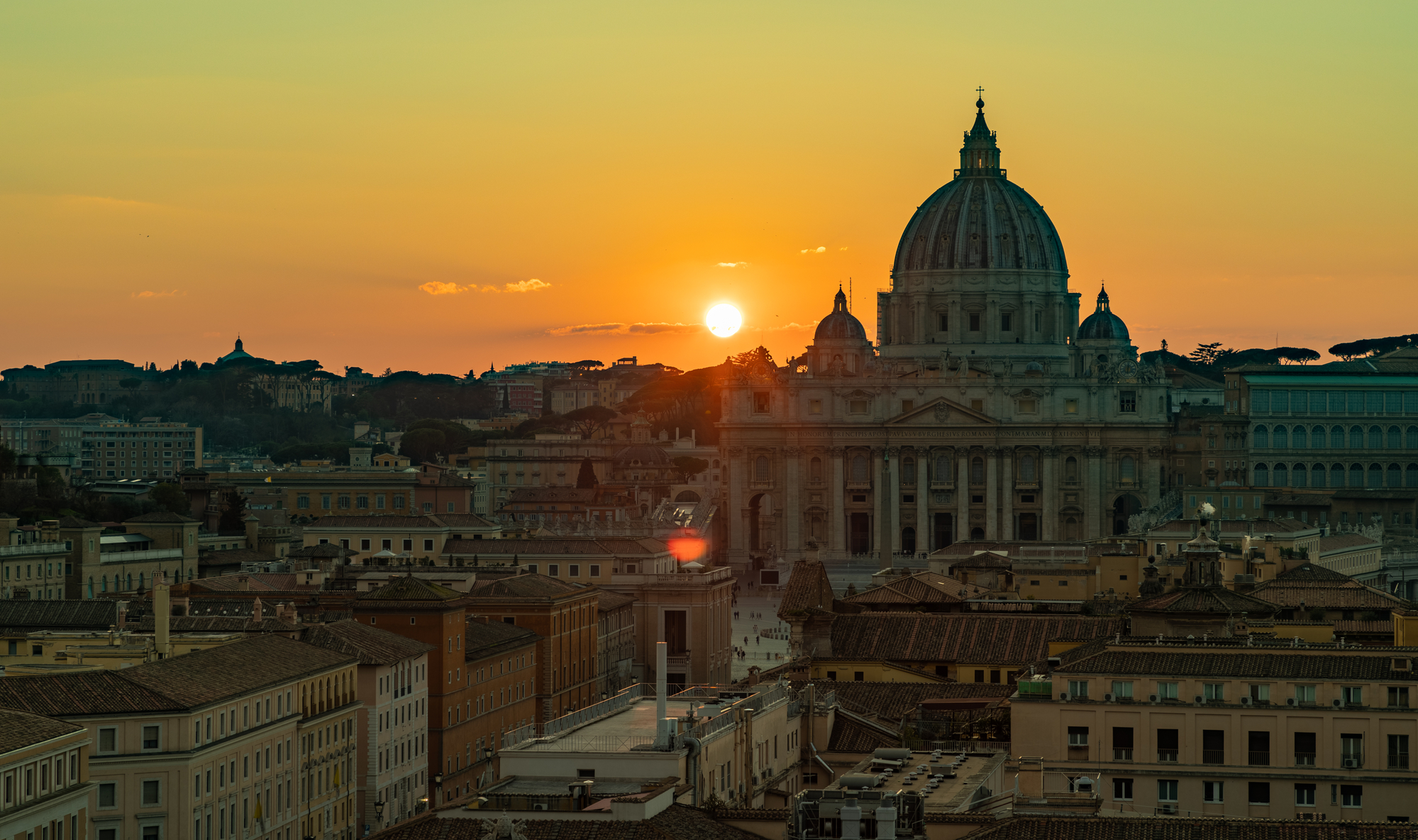 Saint Peter's Basilica at Sunset