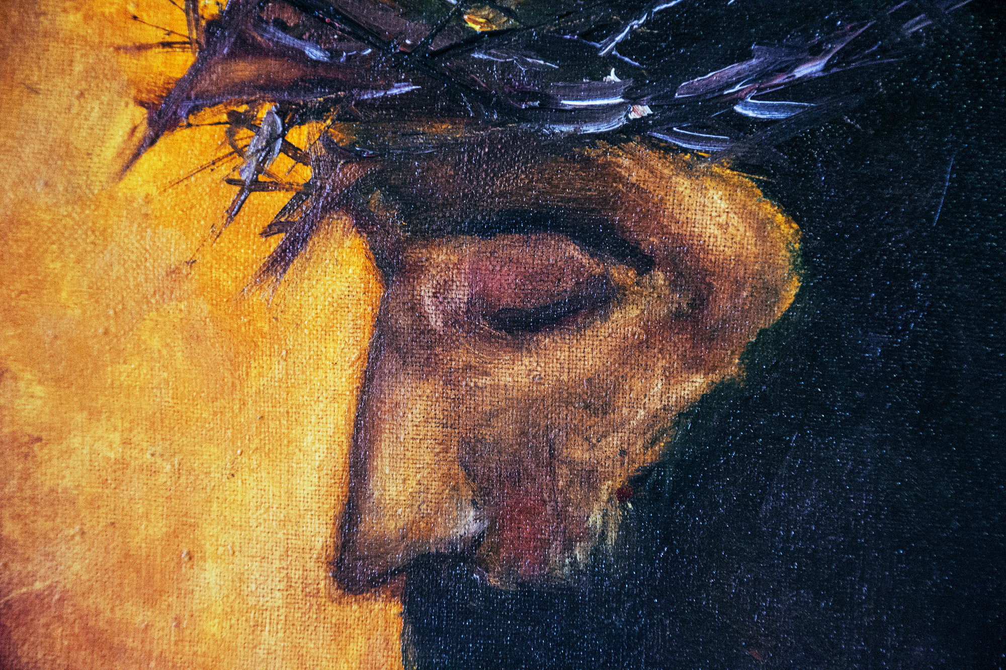 Jesus Christ icon. original oil painting on canvas